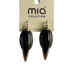 Mia Collection Black Gold Dangle Earrings By Kim Min Sun Lead Compliant